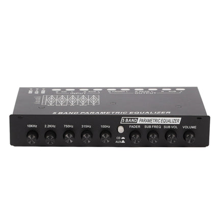 5 Band EQ Graphic Equalizer, Car Stereo Equalizer Stable Transmission Iron Vehicles