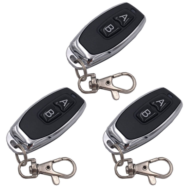 DieseRC 3 x Remote Control 1527 Learning Code, Wireless Remote Control, Transmitter, Key Fob, 2 Buttons, for use with DieseRC Receiver