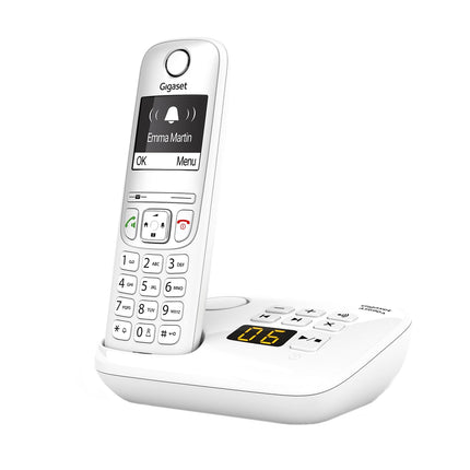 Gigaset AS690A - Cordless DECT phone with answering machine - large, high-contrast display, adjustable sound profiles - hands-free function - do-not-disturb, white [German version]