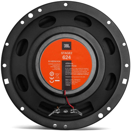 JBL Stage2 624 2-way car speaker set from Harman Kardon - 240 Watt car speaker boxes 16 - 17 cm