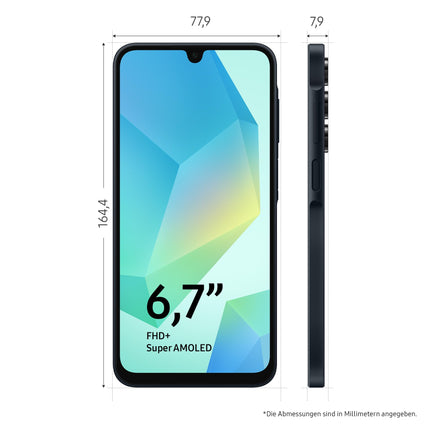 Samsung Galaxy A16 5G nutitelefon ilma lepinguta, Android-telefon, 50 MP põhikaamera, 16,91 cm / 6,7" ekraan, 128 GB, sinakasmust, 2,5-aastane tootjagarantii [Ainult Amazonis]