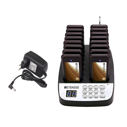 Retekess T113 piiksusüsteem, gastropiiksu vibratsioon, 500M, 1 nupuga väljalülitus, 16 piiksu, raadiopiiksusüsteemid kiirtoidule, hotellidele, baaridele, autos ootamisele