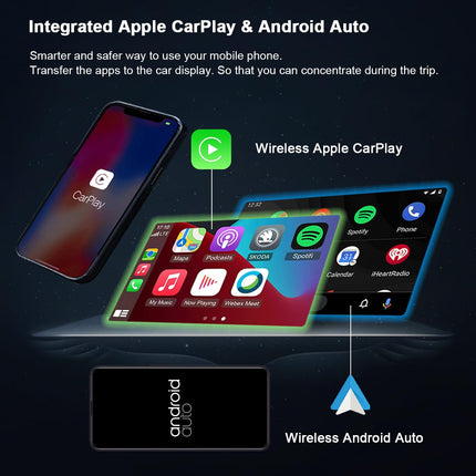 Android 12 autoraadio FIAT Fiorino/Qubo/Peugeot Bipper/Citroen Nemo jaoks, 7-tollise puutetundliku ekraaniga autoraadio toetab CarPlayd, Android Autot, MirrorLinki, Bluetoothi, roolijuhtimist (4-tuumaline 2GB+32GB)