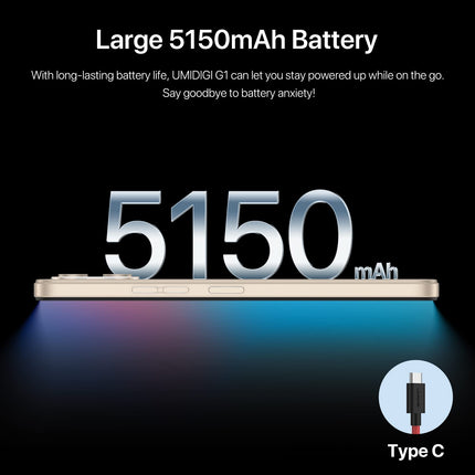 UMIDIGI G1 nutitelefon ilma lepinguta, Android 12 odav mobiiltelefon, 6,52" HD+ täisekraan 32GB (laiendatav kuni 256GB), 5150mAh aku, kahe SIM-kaardiga 4G LTE mobiiltelefon, 13MP+5MP mobiiltelefon seenioridele, lastele, äriklassi telefon (roosakuldne)