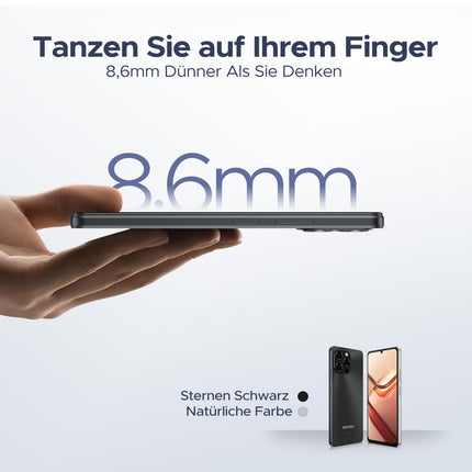 DOOGEE Note 58 Android 15 nutitelefon, 6250mAh aku, 32GB + 128GB / 2TB TF-kaart, 6,75" HD+ IPS T7250 kaheksatuumaline, 16MP + 8MP, kahe SIM-kaardiga 4G lukustamata telefonid, OTG, GPS, Face ID