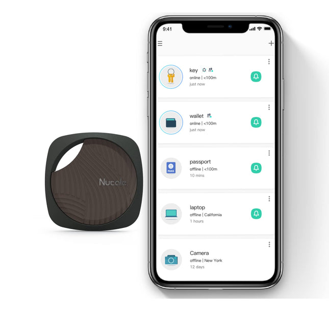 Focus Key Finder, Bluetooth-jälgija, esemete leidja võtmehoidjaga kingituste, võtmete, lemmikloomade rahakottide või seljakottide ja tahvelarvutite jaoks, 1 pakk, must