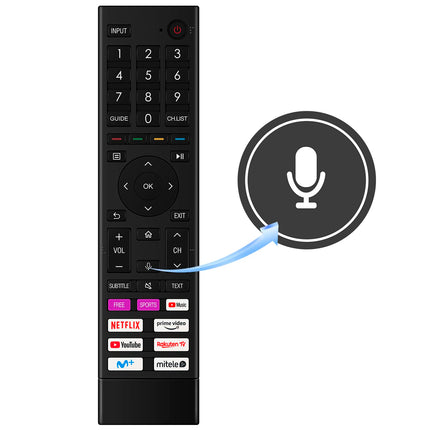 Uus ERF3D80H asenduspult HISENSE telerile 50A6G 50A7GQ 50E76GQ 55A6G 55E76GQ 65A53FEVS 65A7GQ 75A7GQ A20490T A20510B A20531L A211123 75A6BG 55A6G 65A6BG A22081K A21420A G21049G A21094B A205016