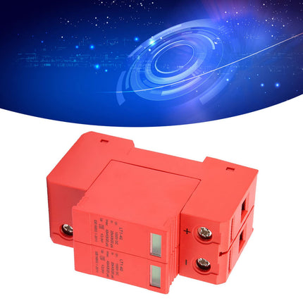 Oumefar DC 1000V 20 40KA 2 Pole Surge Protector Din Rail Low Voltage Protective Device Flame Retardant Protective Device for Lightning Protection
