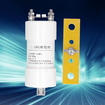 Eujgoov 1:4 balun, 200W 50Ω-200Ω ABS materjalist, sobib 1-56MHz Wintoni lühilaineantennile