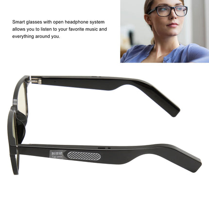 Smart Glasses Headphones, Wireless Bluetooth Headsets with Open Ear and Touch and Voice Control, Waterproof Audio Sunglasses for Meetings, (with polarized lenses and