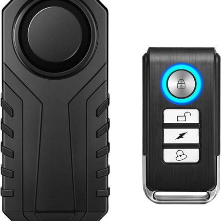 Bicycle Alarm, 113dB Anti-theft Alarm with Remote Control, Vibration Motion Sensor Waterproof Alarm for Motorcycle, Scooter, Bicycle, Door