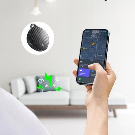 Key Finder for Apple, 4-Pack Tracker for Keys, Luggage, Bags, Worldwide Suitcase Tracking Tag for iPhone Compatible with Apple Find My (iOS ONLY)