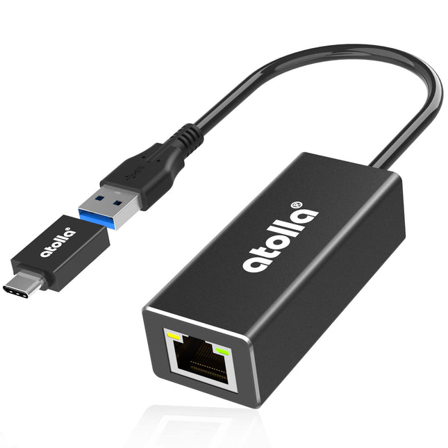 Atolla USB Etherneti adapter, USB C Etherneti kaabel RJ45 1000 Mbps alumiiniumist, ühildub Macbooki, Windowsi, Mac Pro, sülearvuti, arvuti ja teiste seadmetega