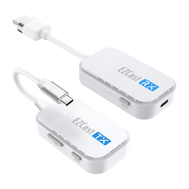 EZCAST taskuga juhtmevaba HDMI-saatja ja -vastuvõtja voogedastusvideo/heli peegeldamiseks arvutist, sülearvutist, projektorist (USB-C saatja ja HDMI-vastuvõtja)