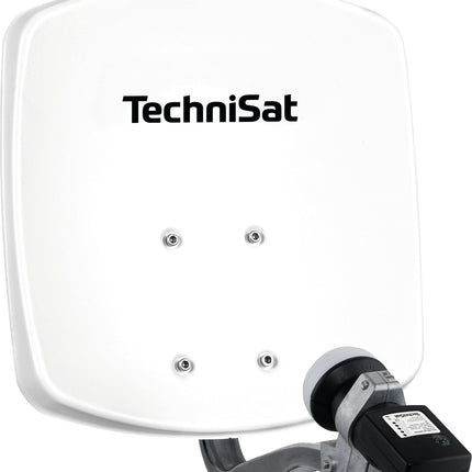 TechniSat DIGIDISH 33 – Satelliidiantenn 1 abonendile (33 cm väike satelliitsüsteem – komplekt seinakinnituse ja satelliidiotsijaga V/H-LNB) valge