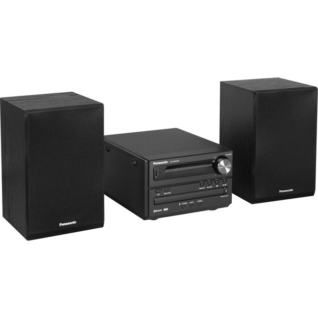 Panasonic SC-PM250EG-K mikrokõlar HiFi-süsteemiga (Bluetooth, CD, FM, 20 W RMS) must