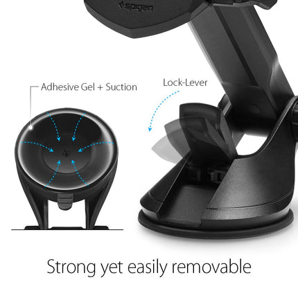 Spigen universaalne autotelefoni hoidik, 360° pööratav, autotelefoni hoidik armatuurlauale ja esiklaasile, ühildub iPhone'i, Samsungi, Androidi, Pixeli ja teiste nutitelefonidega