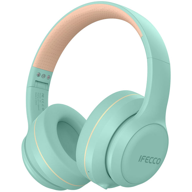 IFECCO Bluetooth-kõrvaklapid kõrvapealsed - juhtmevabad kõrvaklapid mikrofoniga, kokkupandavad HiFi stereo juhtmevabad kõrvaklapid reisimiseks/kontorisse/mobiiltelefoni/arvuti jaoks (rohelised)