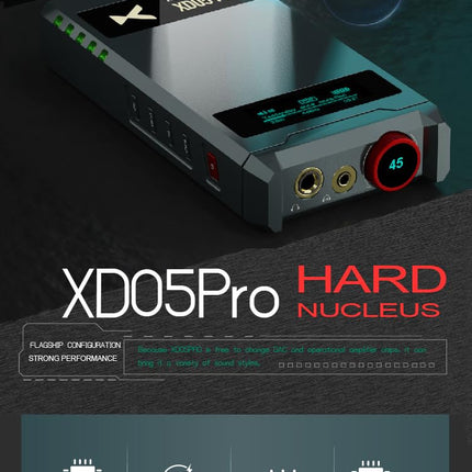 XDUOO XD05 Pro kaasaskantav täielikult tasakaalustatud DAC kõrvaklappide võimendi kahe ekraaniga 4.4 tasakaalustatud USB XMOS XU316 AMP dekooder