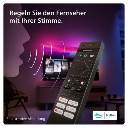 Philips Ambilight 43PUS8109 4K LED nutiteler - 43-tolline ekraan pikslitäpse Ultra HD-ga, Titan OS platvormi ja Dolby Atmosega, töötab Alexa ja Google Assistantiga - satiinkroom