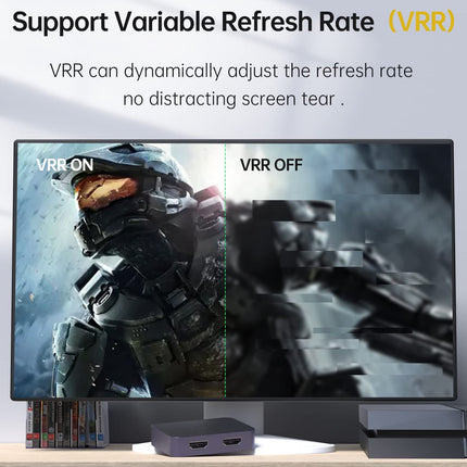 HDMI-lüliti 8K@60Hz 4K@120Hz, lüliti 2 sisendit 1 väljund, HDMI 2.1 lüliti toetab 8K@60Hz, HDCP 2.2/2.3, 48Gbps, 3D, HDR, HDTV/monitori/kaasaskantavate konsoolimängude/PS5/Xboxi jaoks