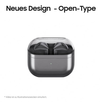 Samsung Galaxy Buds3 juhtmevabad Bluetooth-kõrvaklapid, aktiivne mürasummutus (ANC), adaptiivne mürasummutus, kõrvasisesed kõrvaklapid 360-kraadise heliga, valged, kaasas Anymode läbipaistev ümbris
