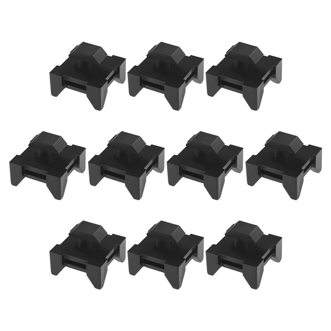Be In Your Mind Pack of 10 cable holders, groove, clips, cable clamps, suitable for European standard 4040, aluminum profiles, installation blocks for cable, black, 13 x 7.5 mm
