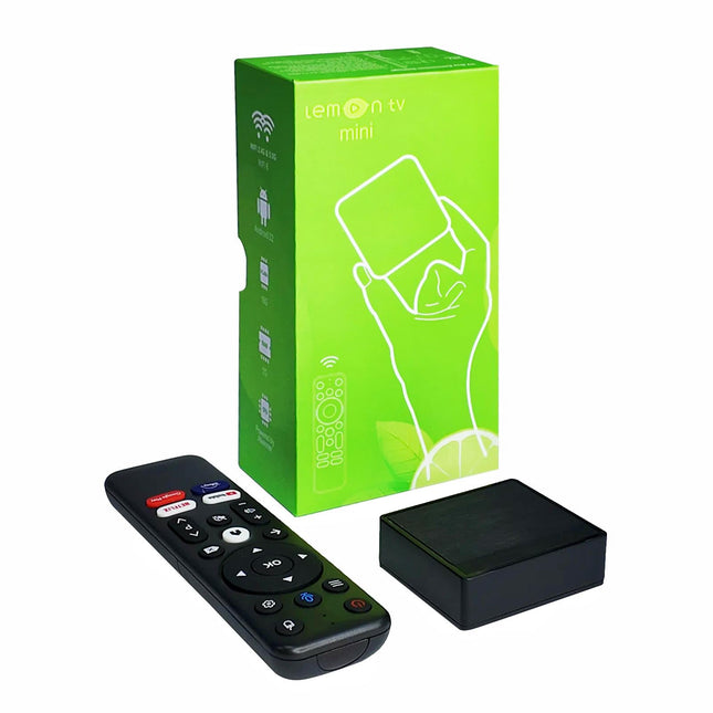 BOXPUT-Lemon TV mini-telekast, Android 12.0 telekast Androidiga, H618 Android-telekast, kahe WiFi-ga telekast Androidile, nutitelekast, 2025. aasta telekast 4k, 2 GB RAM 16 GB ROM, BT hääljuhtimispuldiga