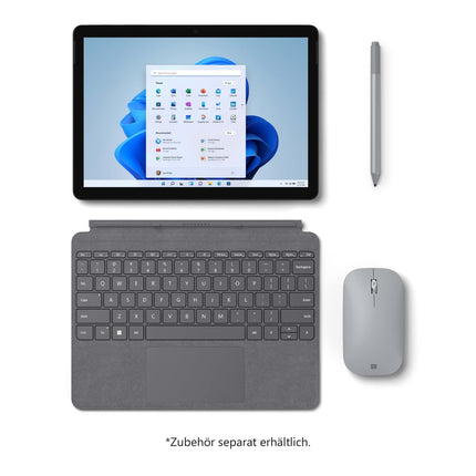 Microsoft Surface Go 3, 10-tolline 2-ühes tahvelarvuti (Intel Pentium Gold, 8 GB RAM, 128 GB SSD, Windows 11 Home S) Platinum