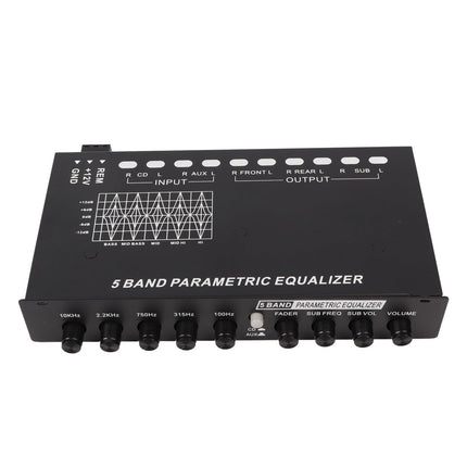 5 Band EQ Graphic Equalizer, Car Stereo Equalizer Stable Transmission Iron Vehicles