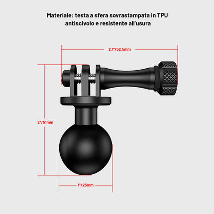 Mobiiltelefoni kinnitus, jalgratta kaamera statiivile, mootorratta lisatarvikute pikenduskinnitus, mis ühildub Ram kinnitustega (S-L601815)