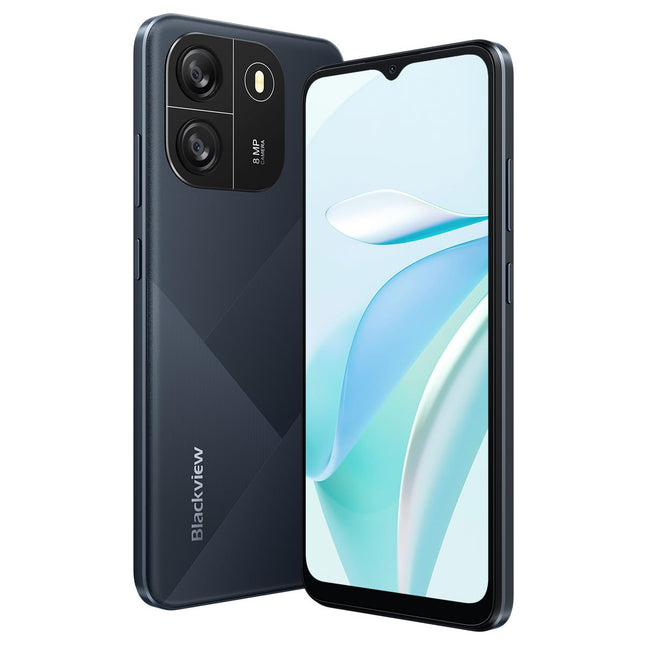 Blackview Wave 6C 4G nutitelefon ilma lepinguta, soodne, 6,5'' HD+, kaheksatuumaline 4GB+32GB (1TB väline SD), 5MP+8MP, 5100mAh aku, Android 13 DUAL SIM mobiiltelefon, Smart-K Box kõlar, GPS must