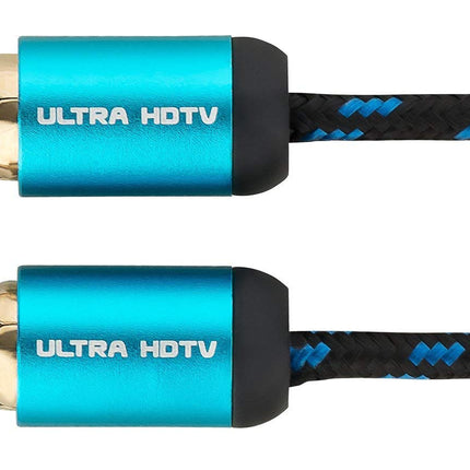 Ultra HDTV Premium RCA kaabel - 10 meetrit 1x RCA cinch-pistiku ja 1x RCA cinch-pistiku vahel, paindumiskindel nailonist ümbris, tugevad metallist pistikud ja kullatud kontaktid