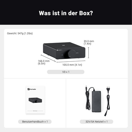 Fosi Audio V3 minivõimendi, 300Wx2 stereo Hifi võimendi TPA3255 võimendikiibi ja vahetatavate opvõimenditega, uuenduslik soojuse hajumise disain, D-klassi helivõimendi helitugevuse regulaatoriga, Hifi võimsusvõimendi