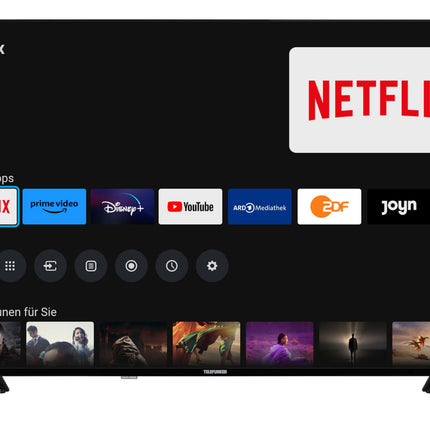Telefunkeni 55-tolline TiVo-toega nutiteler (4K UHD, HDR Dolby Vision, Dolby Atmos, kolmekordne tuuner, 6 kuud HD+ kaasas) XU55TO750S