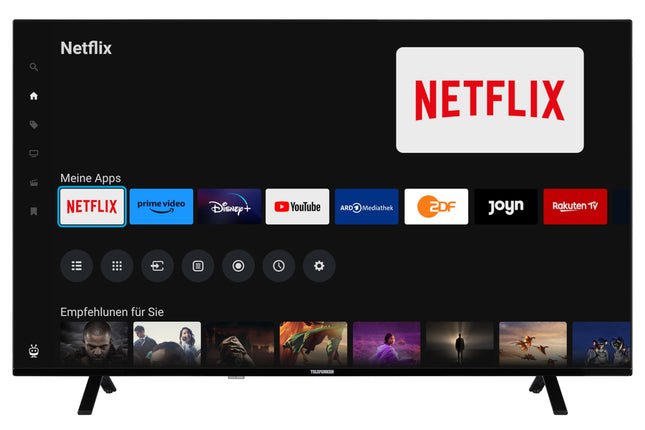 Telefunkeni 55-tolline TiVo-toega nutiteler (4K UHD, HDR Dolby Vision, Dolby Atmos, kolmekordne tuuner, 6 kuud HD+ kaasas) XU55TO750S