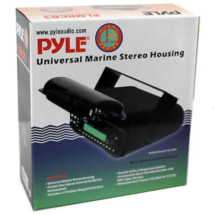 Veekindel stereo autoraadio konteiner PYLE PLMRCB3 BLACK on vee- ja päikesekindel paadi, basseini ja parve jaoks.