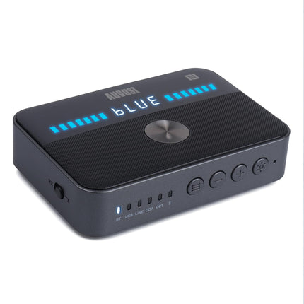 August MR285 Bluetooth 5.3 saatja-vastuvõtja akuga AUX RCA optilise koaksiaalkaabli, USB-pordi ja Bluetooth HiFi heliadapteri jaoks, millel on NFC mitmepunktiline helitugevuse reguleerimise möödaviik kahe kõrvaklapi, teleri, arvuti, auto jaoks