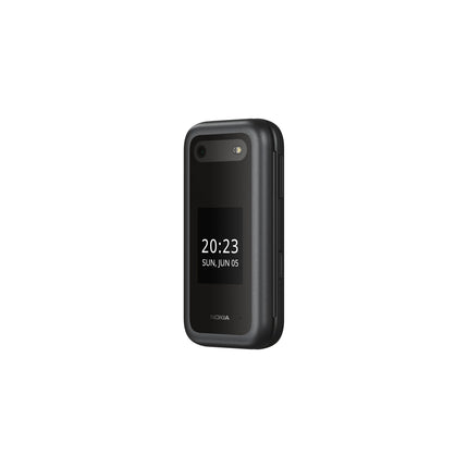Nokia 2660 Flip lukustamata, 2,8-tolline ekraan, suured klahvid, suurepärane heli, suumiga kasutajaliides, hädaabinupp, pöörlev kõnehaldusfunktsioon, tagumine kaamera - must