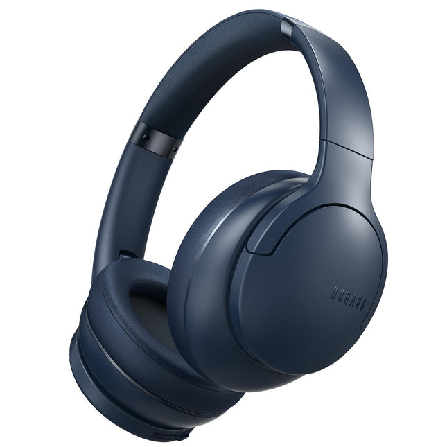 DOQAUS Kopfhörer Kabellos Bluetooth Bis zu 90 Std,Bluetooth Kopfhörer Over-Ear mit 3 EQ-Modi, HiFi Stereo, Eingebautes Mikrofon, Faltbares Wireless Headphones für Handys/iPad/Laptops/PC-Marineblau
