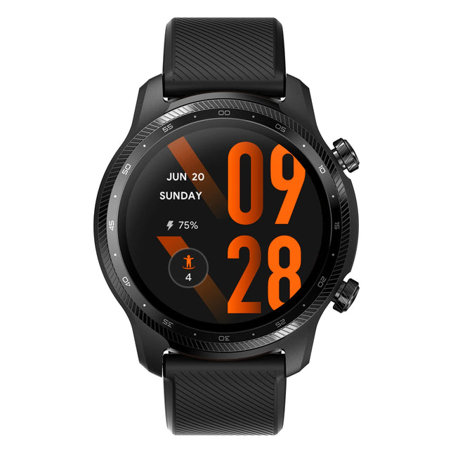 Ticwatch Pro 3 Ultra GPS nutikell Qualcomm SDW4100 ja Mobvoi kaheprotsessoriline Wear OS nutikell meestele vere hapniku IHB AFiB tuvastamine väsimuse hindamine 3-45 päeva aku, must
