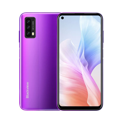 Blackview A 90 - õhuke ja kerge nutitelefon - kahe SIM-kaardiga telefon - 4 GB RAM + 64 GB ROM - 185 g kerge - Android 11 - kaasahaarav mängimine kiire RAM-iga - Euroopa versioon - lilla