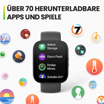 Amazfit Bip 5 46mm nutikell pulsimõõtjaga, 120 spordirežiimiga, Bluetooth-kõne, GPS ja 4 satelliidi positsioneerimissüsteemiga, töötab Alexaga, SpO2 monitor, 10-päevane aku tööiga