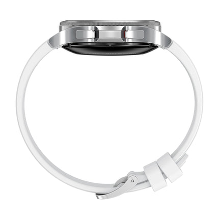 Samsung Galaxy Watch4 Classic, ümar LTE nutikell, Wear OS, pöörlev raam, fitnesskell, aktiivsusmonitor, 42 mm, hõbedane