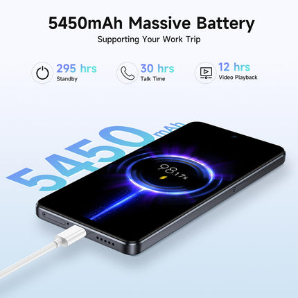 Ulefone Note 18 Pro Smartphone Android 14, 12GB+256GB 64MP+50MP Octa Core 5450mAh 18W 6.78" FHD+ 90Hz Refresh Rate 4G Dual SIM Mobile Phone Fingerprint ID NFC 2 Year Warranty - Black