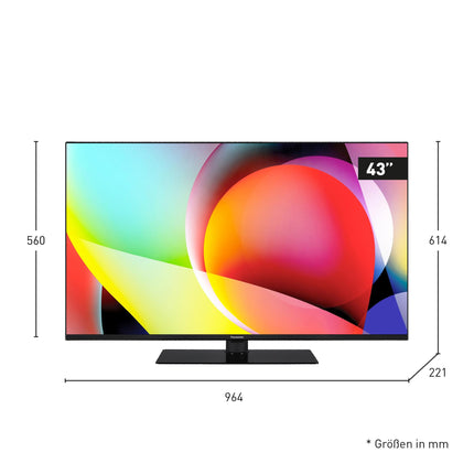 Panasonic TN-43W70AEZ, W70 Series 43-inch 4K Ultra HD LED Smart TV, 2024, Google Assistant, Chromecast, Dolby Vision &amp; Atmos, Gaming Mode, Bluetooth, for an exceptional visual experience