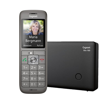 Gigaset CL660HX - DECT juhtmeta telefon ruuteritele - Fritzbox, antratsiitmetallik ja DECT baasjaam Box 100 teie enda sidesüsteemi jaoks Gigaset telefonidega, mustas värvitoonis