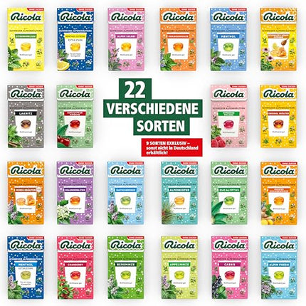 Ricola advendikalender 2024, 24 luuki erinevate Šveitsi ürdikommide seguga, magusainetega ja ilma, 1 x 360g