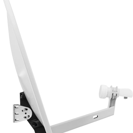 TechniSat TECHNITENNE 60 satelliitantenn 2 kasutajale (60 cm digitaalne satelliitsüsteem, komplekt sisaldab antenni mastikinnitusega ja universaalset kaksik-LNB-d) helehall