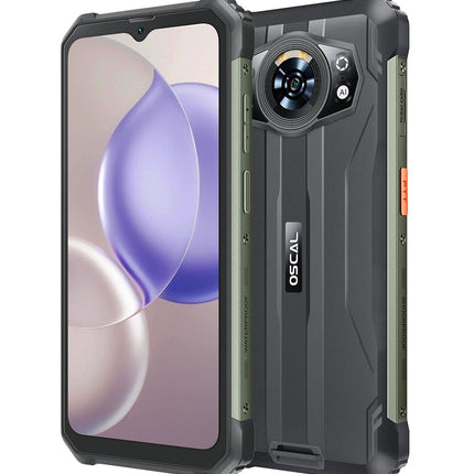 OSCAL S80 lepinguta õuetelefon 13000mAh akuga, Helio G85 6GB+128GB, IP68/IP69K veekindel nutitelefon Android 12, 6,58'' FHD+ ekraan, ArcSoft® 12MP kolmekordne kaamera, GPS NFC tagurpidi laadimine must